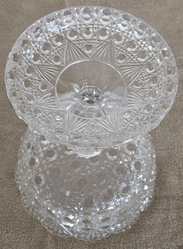 Anchor Hocking Wexford Clear Glass Footed Serving Bowl-Vintage-8inch W, 9inch H - Picture 5 of 7