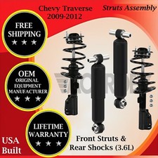 Monroe Oem Front Struts Rear Shocks For 2009-2012 Chevy Traverse Lifetime War.
