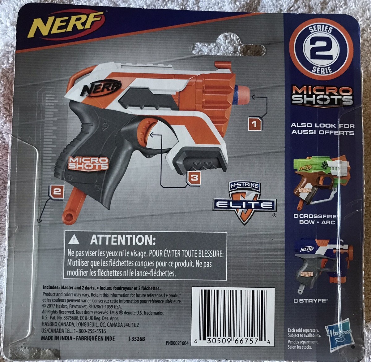 NERF Micro Shots ROUGH CUT 2x4 Series 2 Elite Darts N-Strike