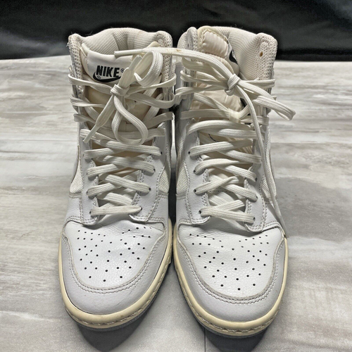 Nike Dunk Sky Hi Hidden Wedge Heel Womens Size 7.5 Sneakers White Leather - Picture 3 of 14