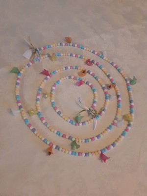 GIRLANDE FRÜHLING/OSTERN PERLEN/MULTI/BLUME CHARMS WAND/BAUM/TISCH/KRANZ UNIKAT