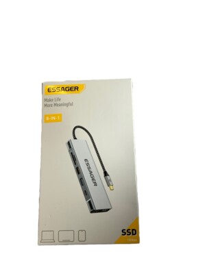 Essager 8-in-1 USB C Hub with 10Gbps NVMe SSD
