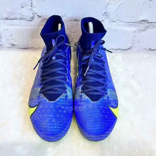 Nike Mercurial Superfly 8 Pro FG blau neongelb Fußballschuhe UK Größe 7 sehr guter Zustand - Bild 5 von 19