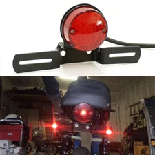 Motorcycle Tail Brake Stop Light Lamp Red For Harley Chopper Bobber Cafe Racer