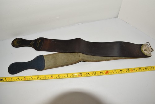 Vintage Genuine Scotch Shell Shaving Razor Strop - Medal of Award U.S.A. -Damage - Picture 9 of 13