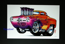 1950 Studebaker Champion Starlight Bullet Nose Blown Print Art Rohan Day 11 X 17