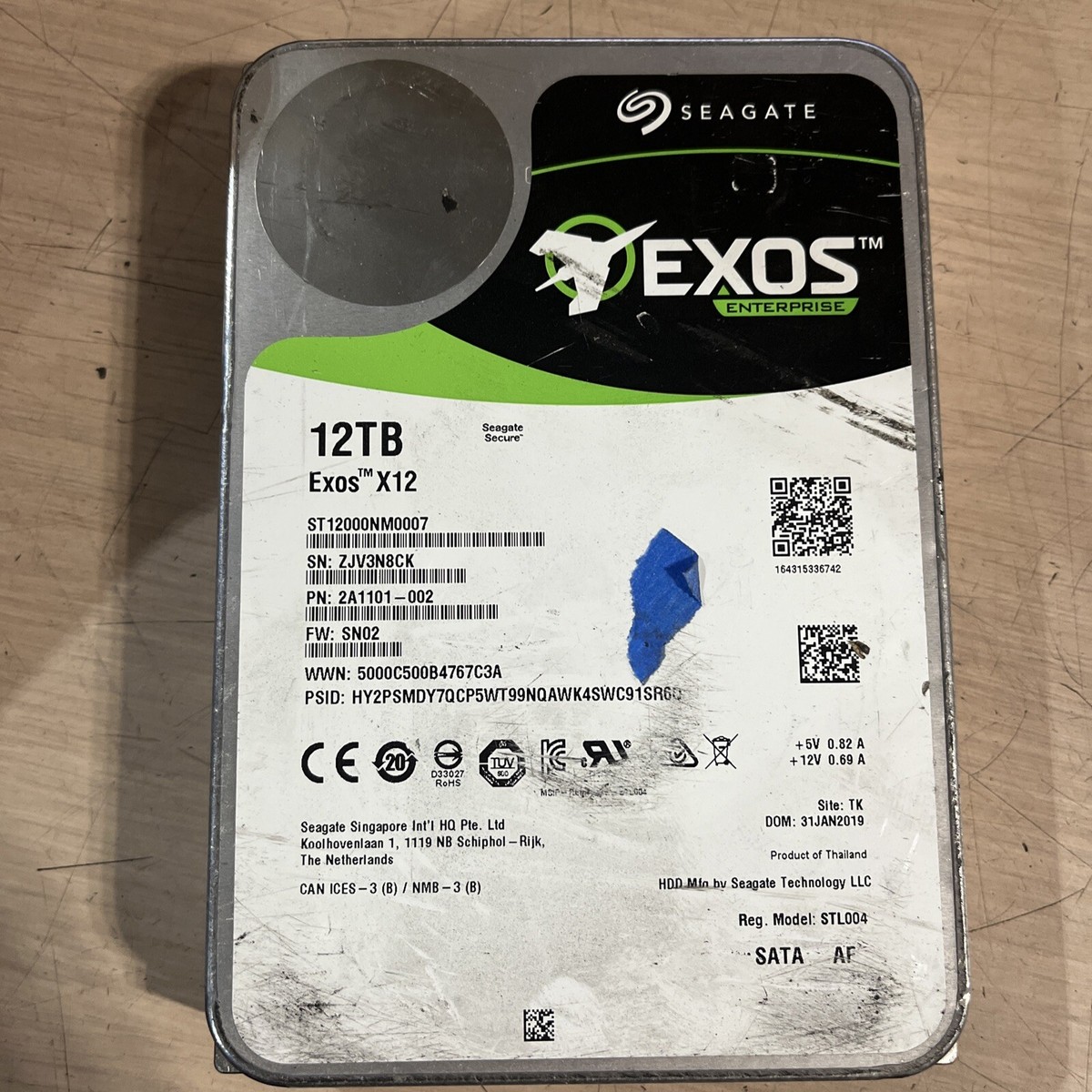 Seagate Exos X12 12TB HDD 2台セット Amazon.com: Seagate Exos x12 12TB SATA 6Gb/s 256MB Cache