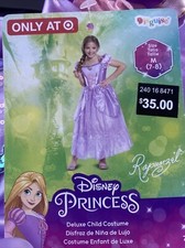 "New" Disney Princess Rapunzel Deluxe Child Costume Purple Dress Medium 7 