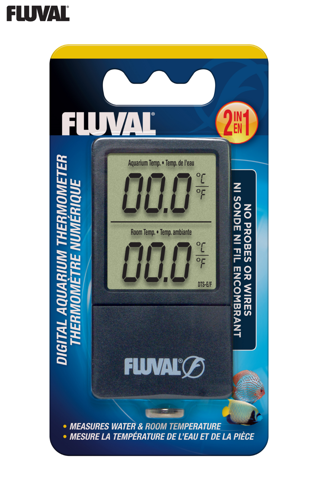 FLUVAL 2 IN 1 DIGITAL THERMOMETER WATER & ROOM TEMPERATURE MEASURE AQUARIUM FISH