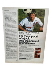1977 Bauer & Black Pro Brief Kyle Rote Jr Pro Soccer Original Vintage Print Ad