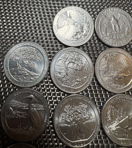 LOT DE 14 PIÈCES DE 25 CENTS DIFFÉRENTES. QUARTERS. (1316) - Picture 2 of 8