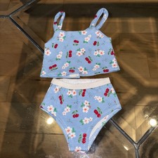 Blue Cherry Print Cami Underwear Set for American Girl 18'' doll Cami Panties