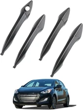 Exterior Door Handle Set (4PCS), Compatible with 2011-2016 Hyundai Elantra, Fron