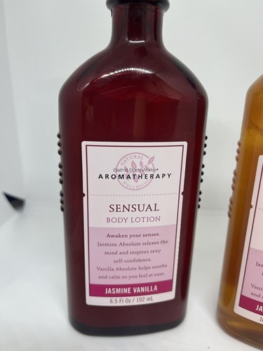 Bath & Body Works Aromatherapy Jasmine Vanilla Lotion and Body Wash Sensual RARE - Picture 2 of 5