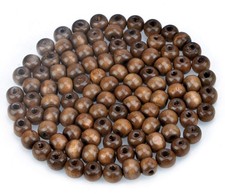 Wood Spacer Loose Wooden Craft Beads Big Hole Beads Assorted for Necklace Bra...