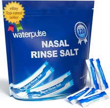 120 Saline Packets,Sinus Rinsing Packets for Neti Pots,Neti Pot Salt Packets Ind