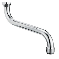 Schläfer | Bec en S 30 cm universel pour robinet mural 3/4" chromé