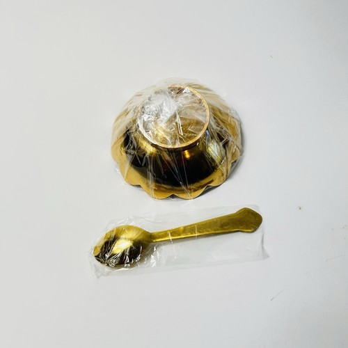 Gold & versilberte Lotusblume Wüstenschale mit Löffel Einweihung Dekoration - Bild 2 von 11