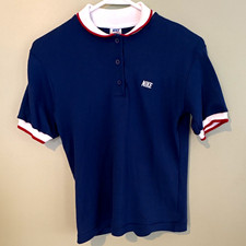 Nike Boys Youth Navy Polo Shirt Embroidered Swoosh Short Sleeve