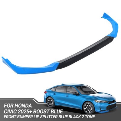 Yofer Design Front Bumper Lip Set Boost Blue Black 2 Tone For Honda Civic 2025+