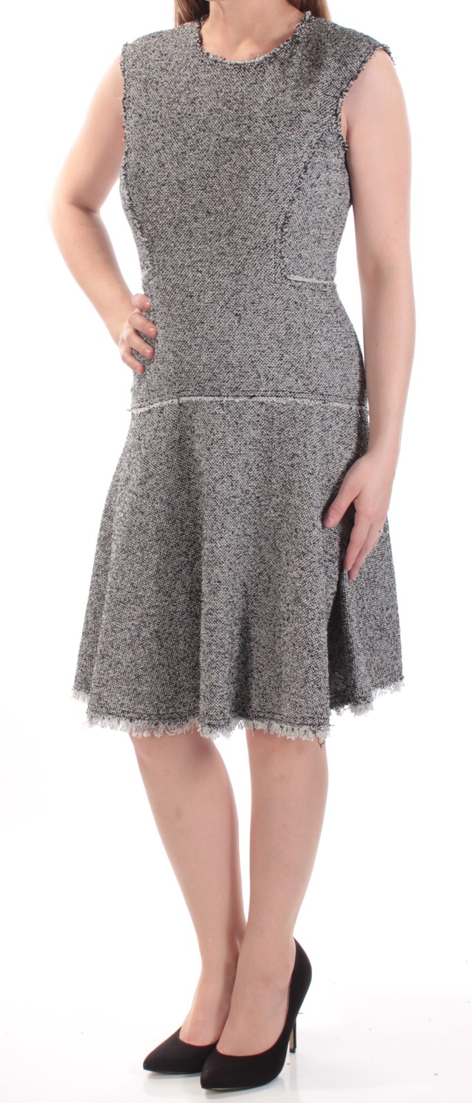 REBECCA TAYLOR Womens Black Sleeveless Above The Knee Fit + Flare Dress 0