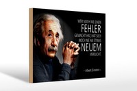 Holzschild Zitat 20X30 Cm Einstein Wer Noch Nie Einen Fehler Gemacht Hat Deko