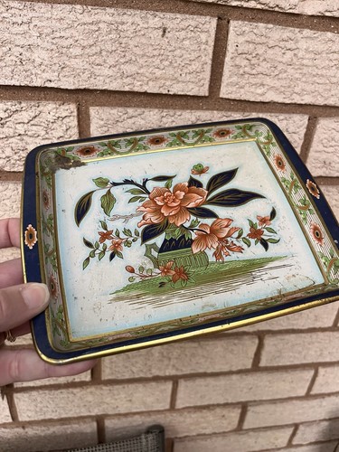 Vtg Daher Decorated Ware Tin Metal Tray England 11101 Snack Luncheon Tea
