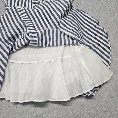 Veronica Beard blau gestreift Seersucker Avella Tie Taille Minikleid Gr. 4 - Bild 13 von 15