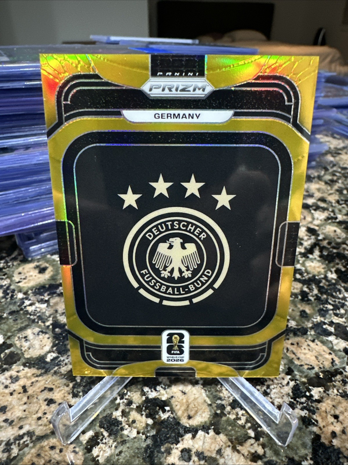 2026 Panini Prizm FIFA World Cup - Team Badges - Germany GOLD Prizm # 10/10 view 4