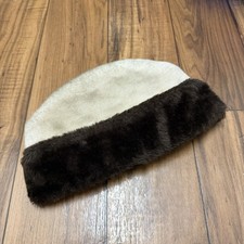 Vintage United Hatters Cap Millinery Workers Union Faux Fur Hat Size Medium