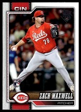 2026 Topps #143 Zach Maxwell RC Cincinnati Reds Alternate Jersey