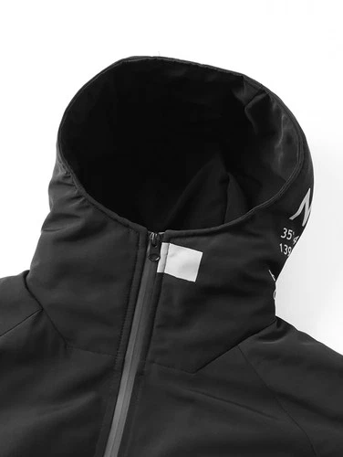 Niepce Men's Techwear Streetwear Hooded Jacket Black Windbreaker Zip Up Coat image 15