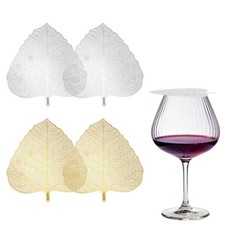 1 Set Stainless Steel Drink Covers, Silver, Gold