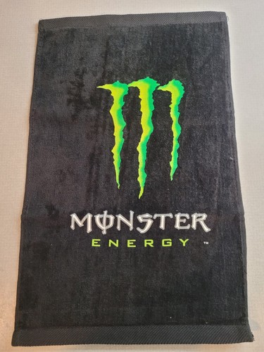 Monster Energy Drink Sport Handtuch 11 x 17 schwarz 100% Baumwolle NEU
