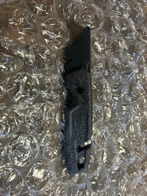 Custom Powdercoated Milwaukee FASTBACK Folding Utility Knife Black Sparkle