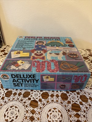 Vintage Peler Beads Deluxe Activity Set Used + More Craft Iron DIY Kits 80s 90s