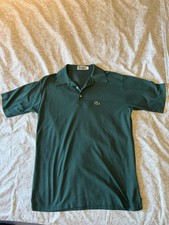 Vintage USA 60s Izod Lacoste Dark Green Polo Large Ivy Trad Prep