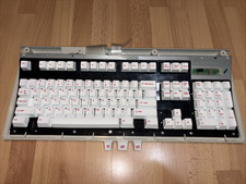 IBM Model M Key Caps - Complete set of 104 keys - Brilliant white with red fonts