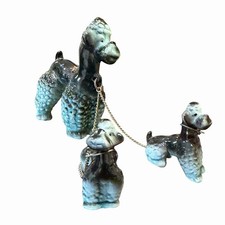 Vintage Relco Japan Turquoise Spaghetti Poodle Family Chain RV4188 1950s