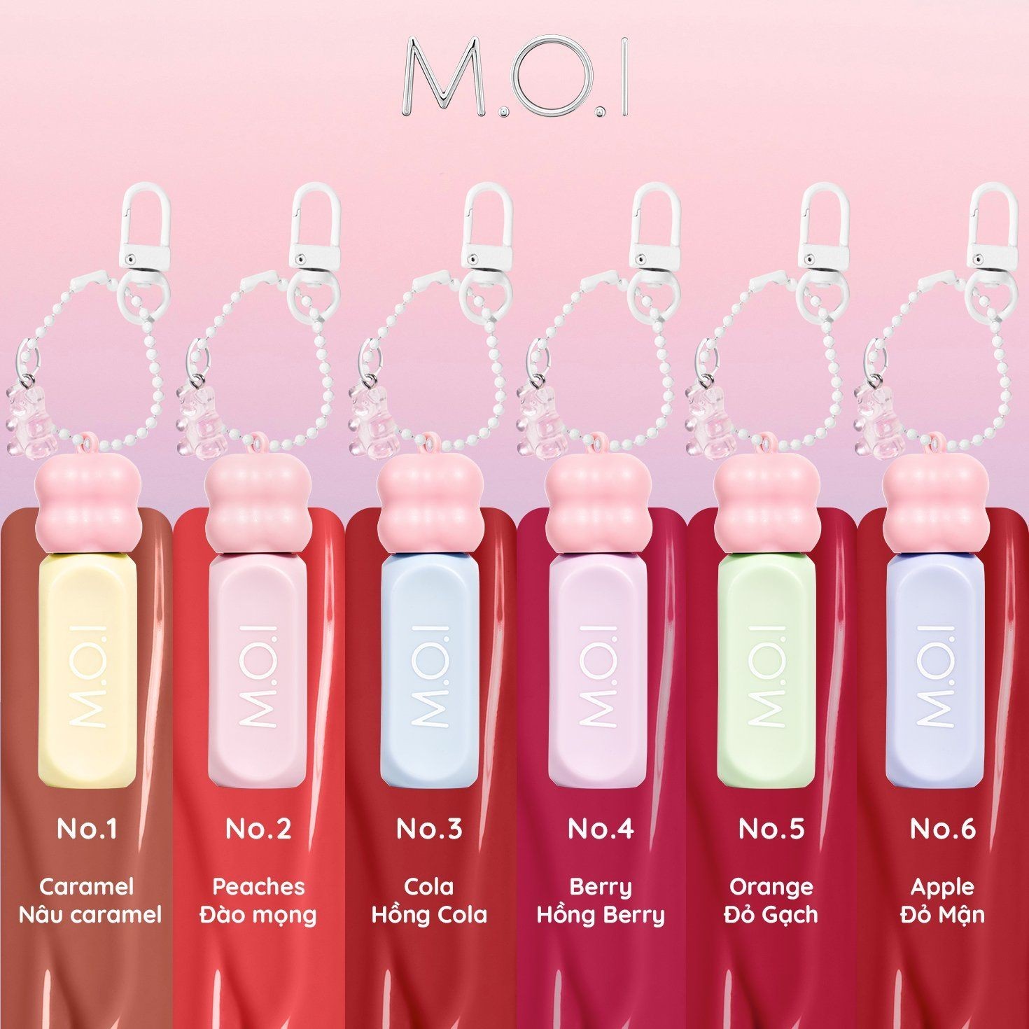 NEW MOI Cosmetics GUMMY LIP TINT COLLECTION Plump lips like a layer of sweet