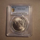 1927 D Peace Silver Dollar $1 Coin - Certified PCGS MS65 - PROBLEM FREE