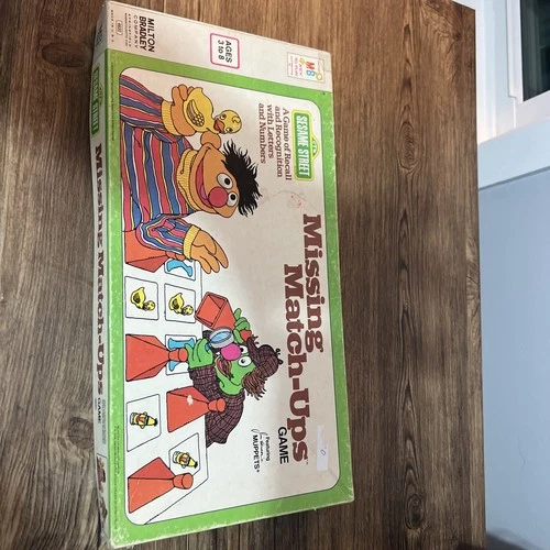 Vintage 1976 Sesame Street Missing Match Ups Board Game Milton Bradley