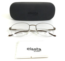 Elasta by Safilo Eyeglasses Frames 7033 7ZB Gold Ash Square Half Rim 53-19-145