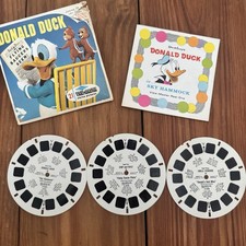 1962 Walt Disney's Donald Duck View Master Packet B525 3 Reel Set  Book