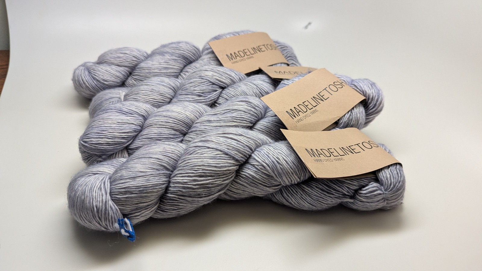 4 Matched Hanks Madeline Tosh Merino Light 100% Superwash Fingering Moonstone DO