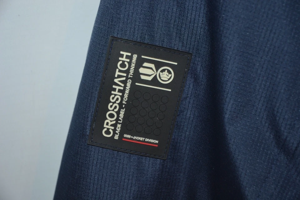 Crosshatch Mens Navy blue thick 'Parked' Parka Padded Waterproof Winter Coat XL - Image 4 of 4