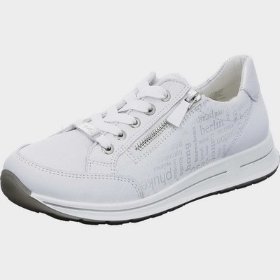 Ara Halbschuh OSAKA Wei0 Leder Sneaker Schnürschuh Extraweit Reißverschluss
