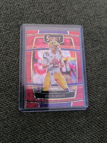 2022 Panini Select Draft Picks Joe Burrow #45 Red Lazer Concourse Bengals LSU