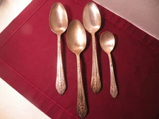 1847 Rogers Bros MARQUISE International Silverplate 3 Serving Spoons 1 Sugar