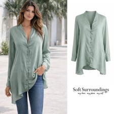 NEW Soft Surrounding Laurel Tunic in dusk Green Size Medium